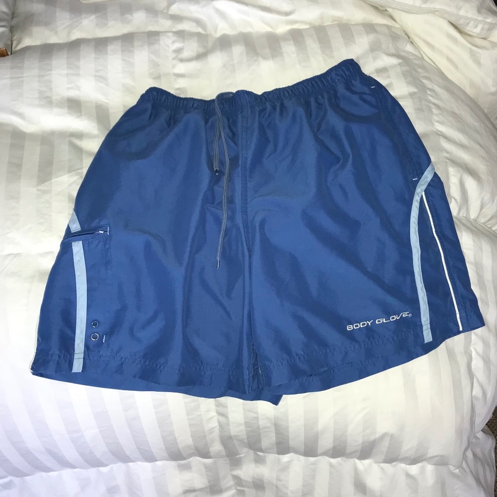 Body Glove Swim Trunks Sz L Blue